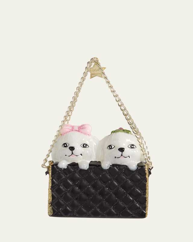 Fashion Bag with Dogs Christmas Ornament